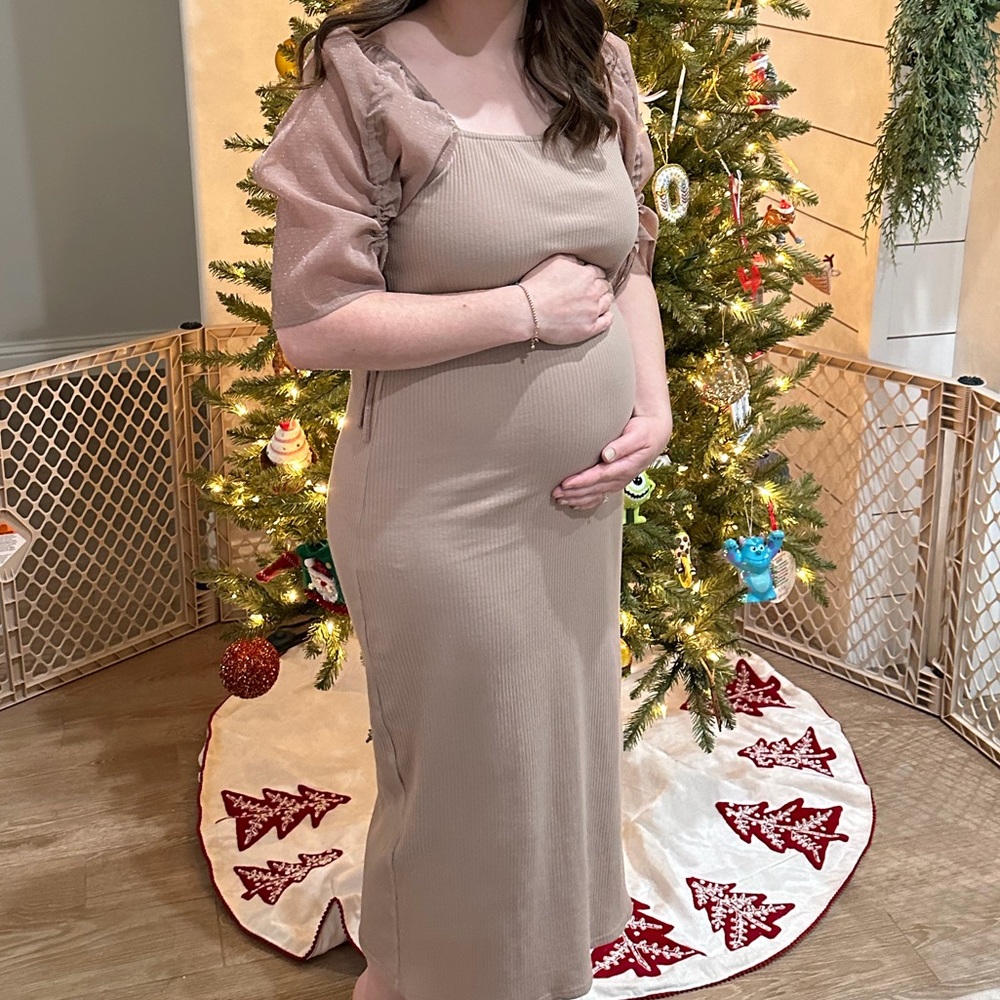 Mittoshop Tan Ribbed Dress